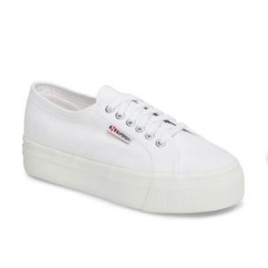 Superga White Platform Sneakers